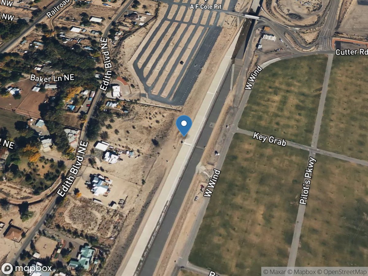 North Floodway Channel near Alameda, NM location