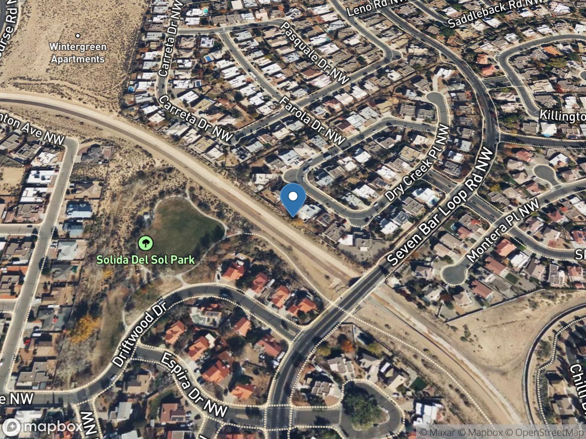 Black Arr below Golf Crse Road near Paradise Hills, NM location