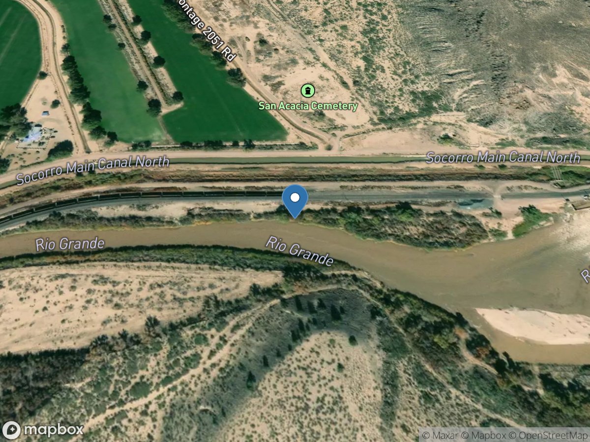 Rio Grande Floodway at San Acacia, NM location