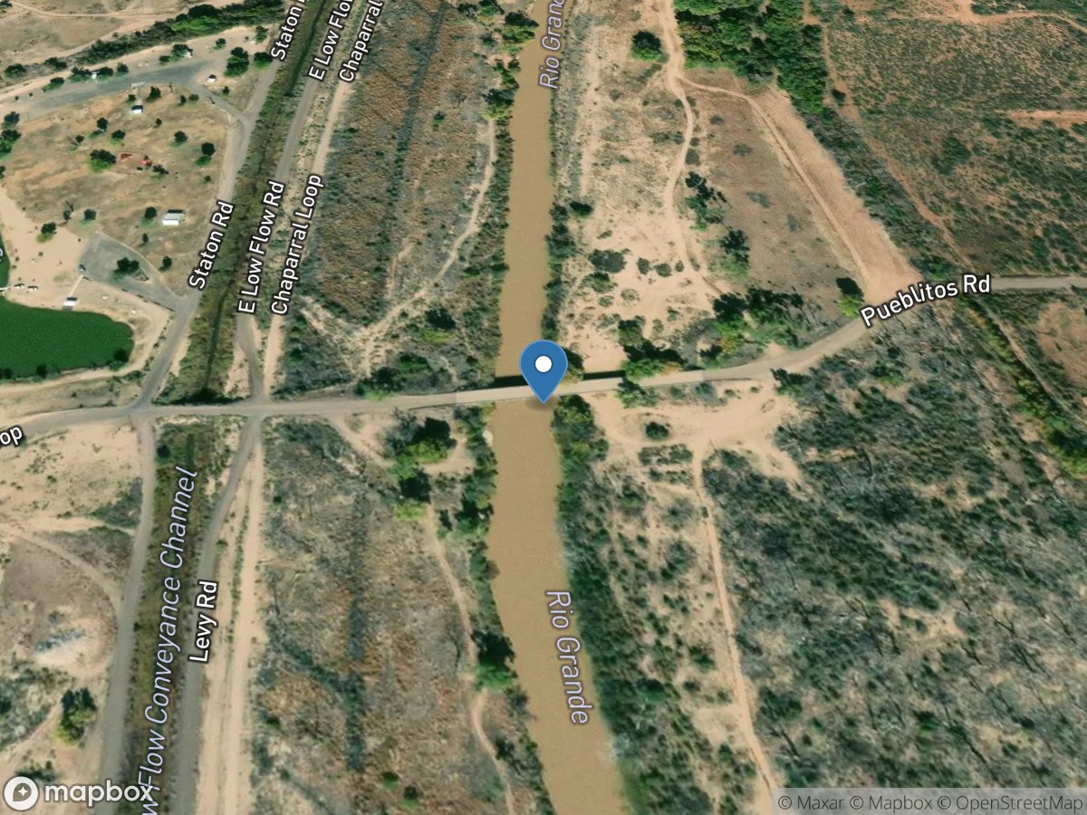 Rio Grande at Bridge near Escondida, NM location