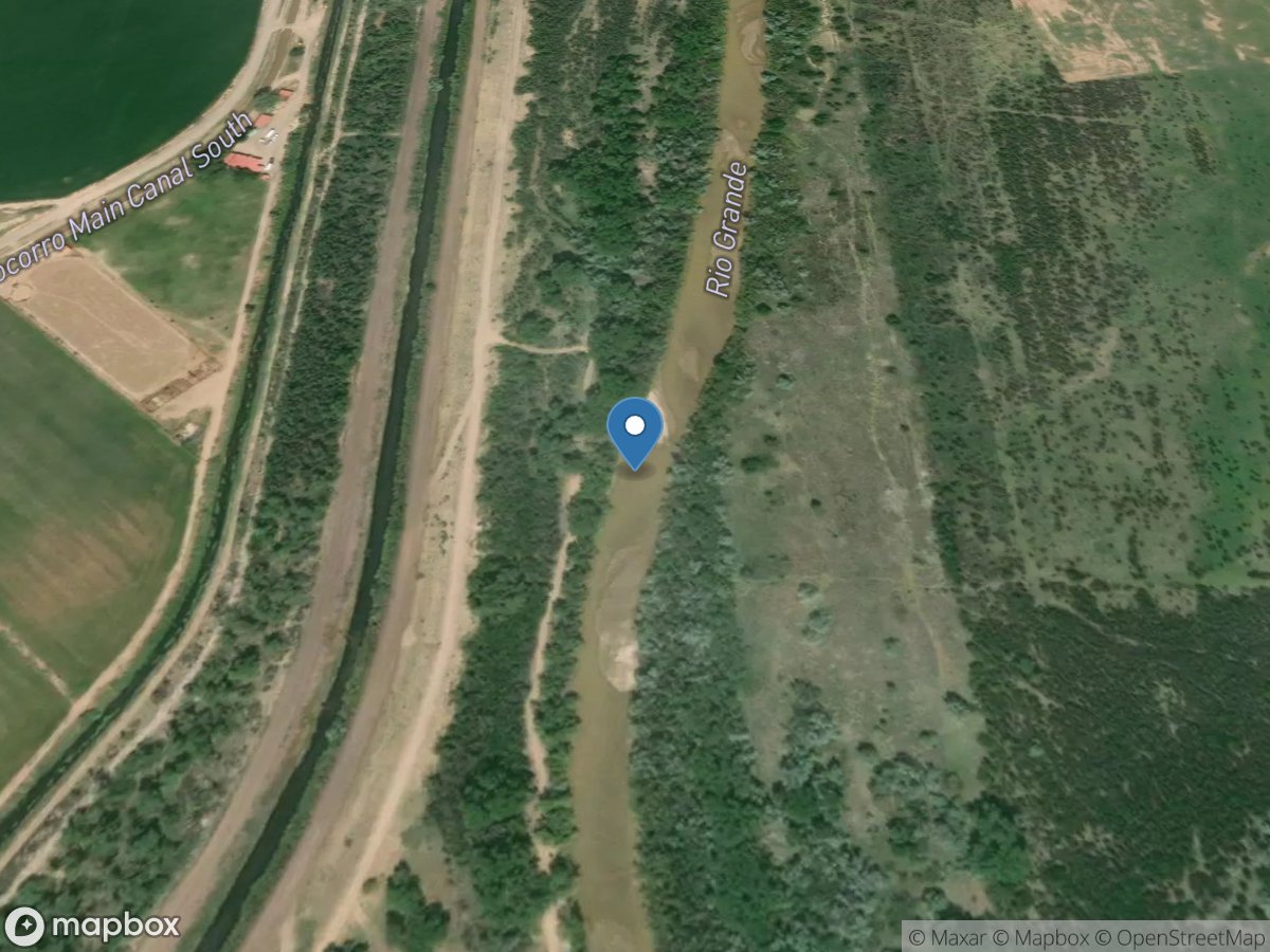 Rio Grande above US Highway 380 near San Antonio, NM location