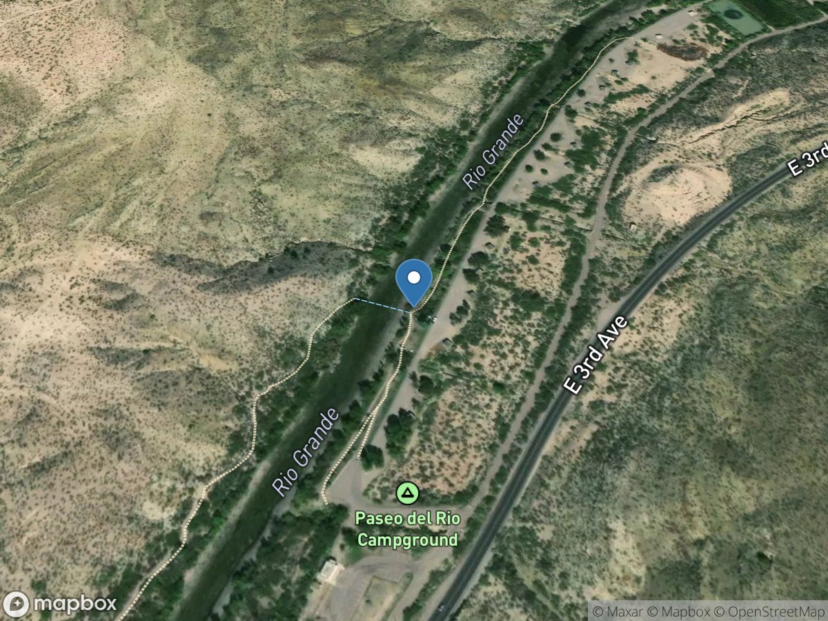 Rio Grande below Elephant Butte DAM, NM location