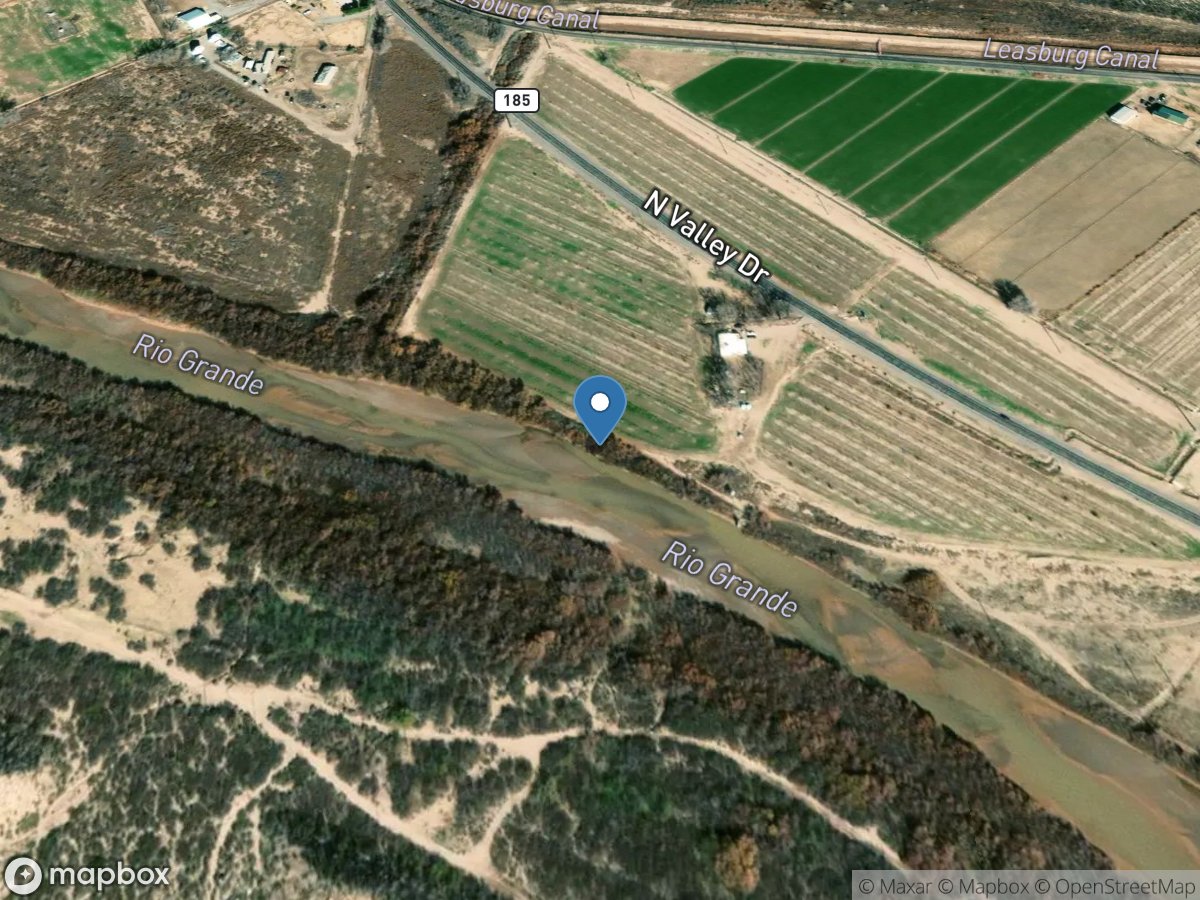 Rio Grande below Leasburg DAM at Fort Selden, NM location