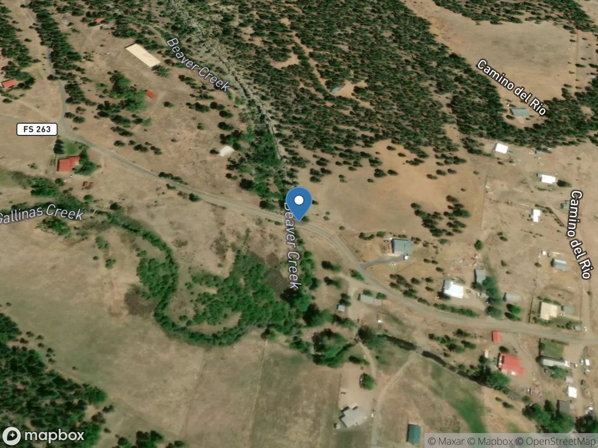 Beaver Creek near Gallinas, NM location