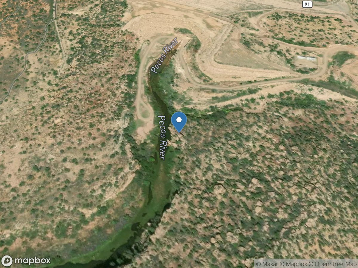 Pecos River below Santa Rosa DAM, NM location