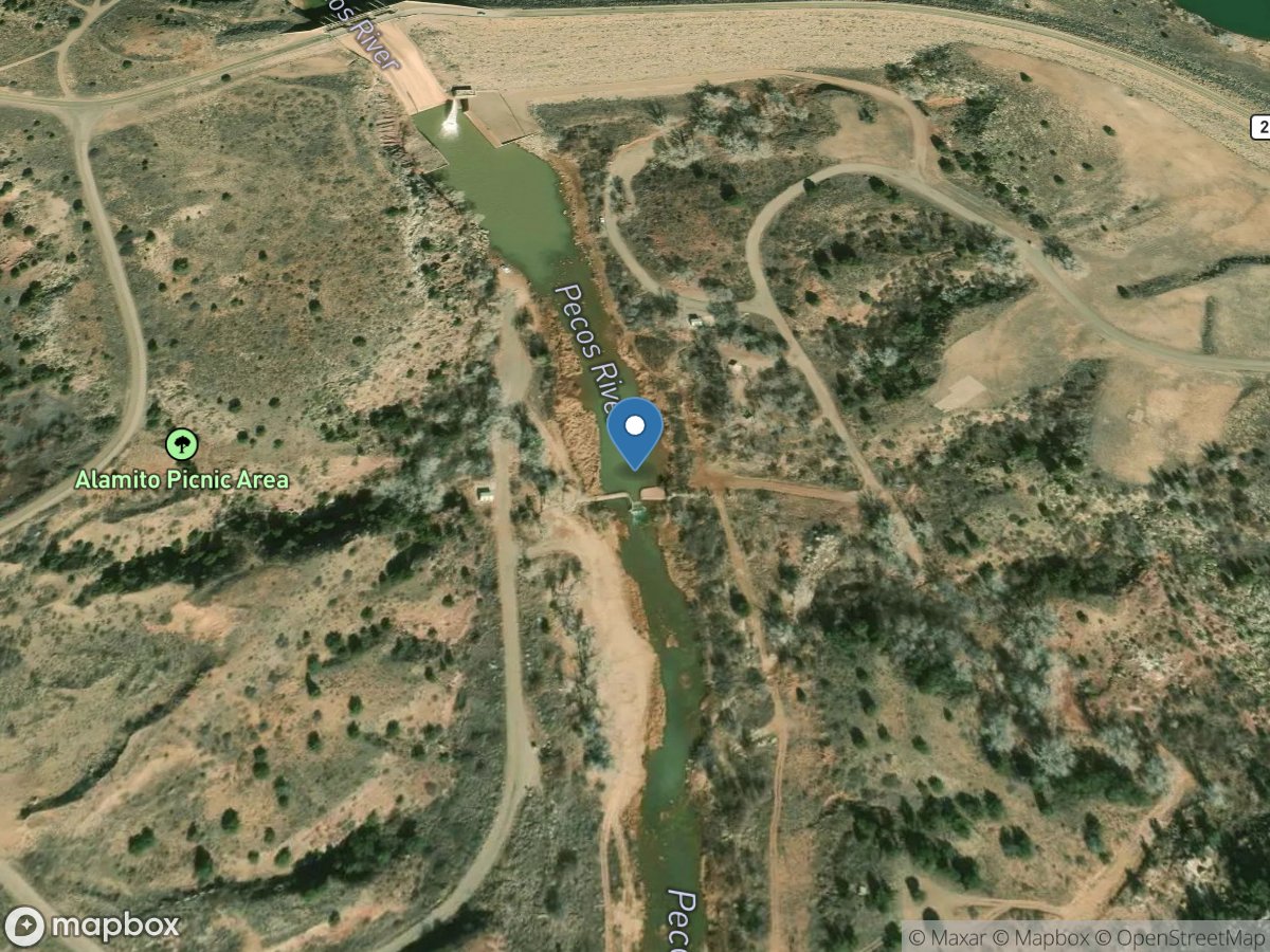 Pecos River below Sumner DAM, NM location