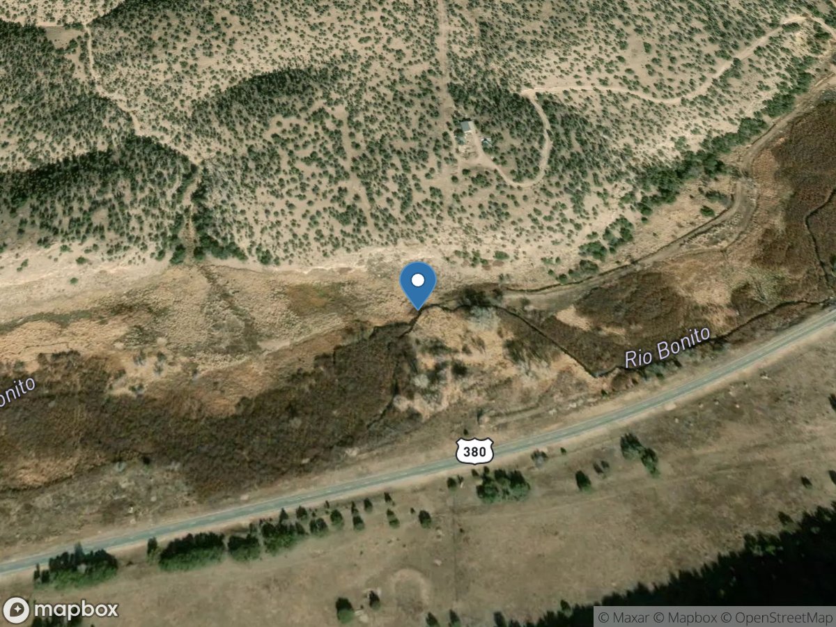 Rio Bonito above Lutz Ditch near Lincoln, NM location