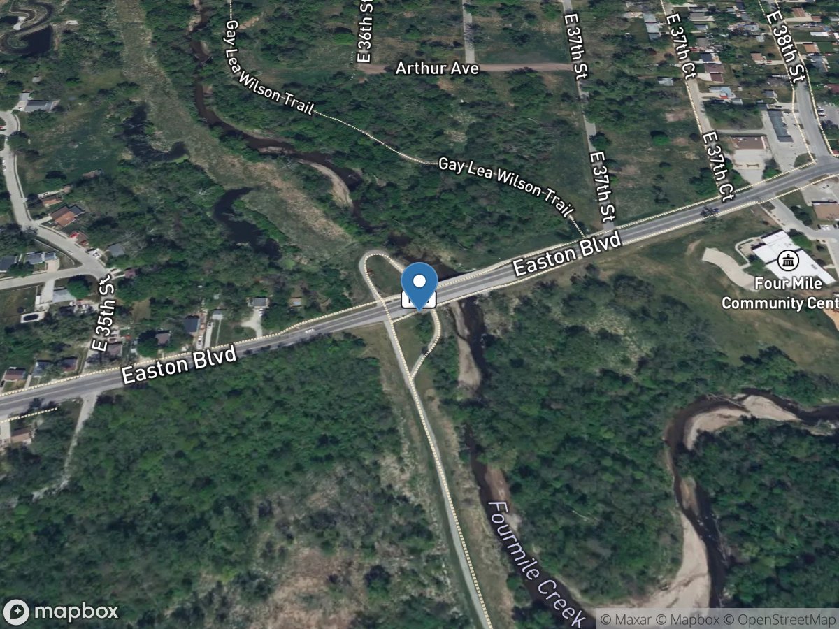 Fourmile Creek at Des Moines, IA location