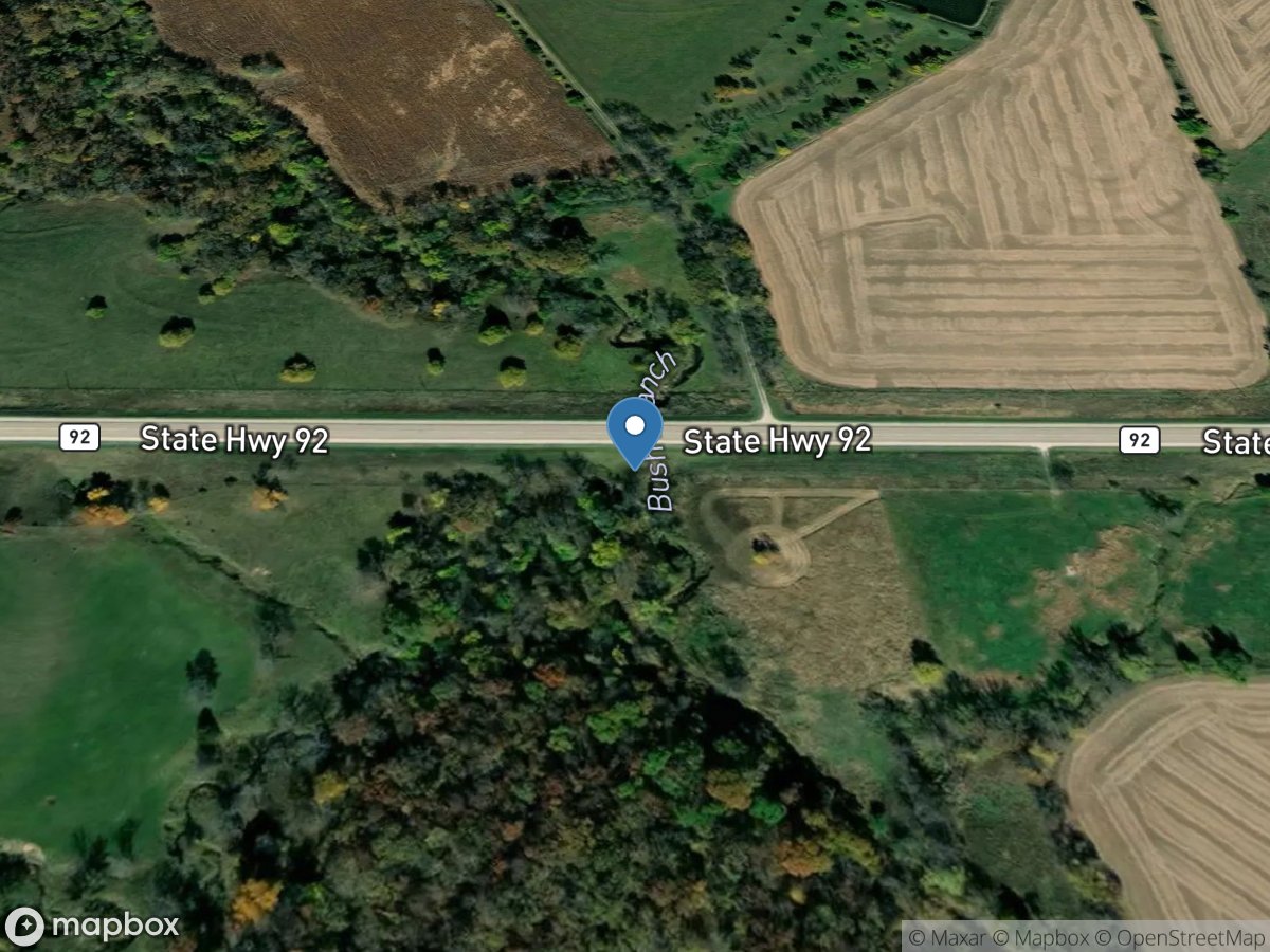 Bush Branch Creek near Stanzel, IA location