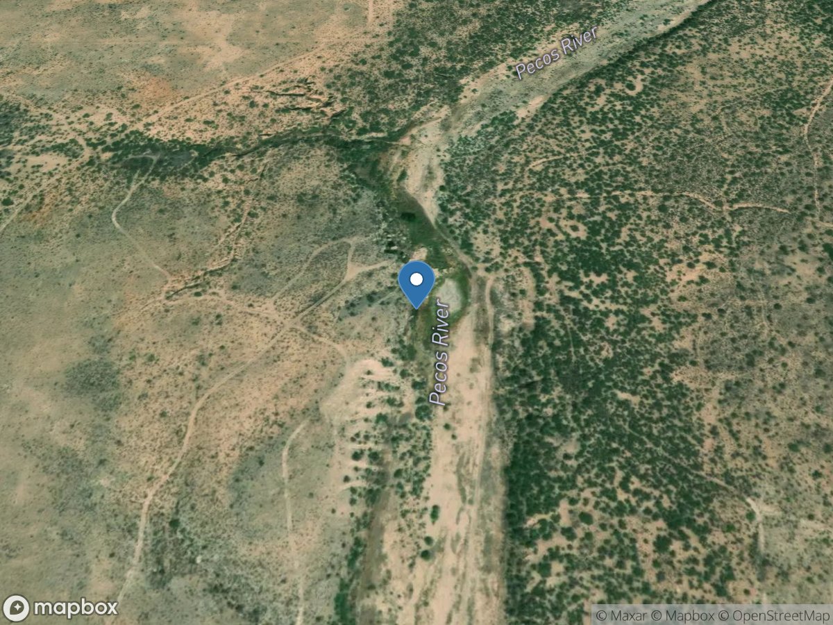 Pecos River below Avalon DAM, NM location