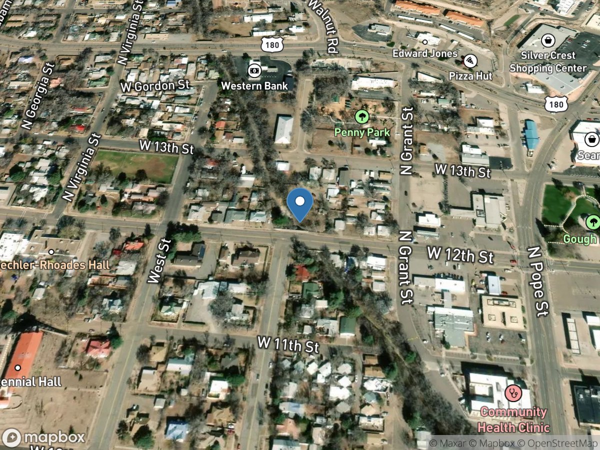 Silva Creek at Silver City, NM location