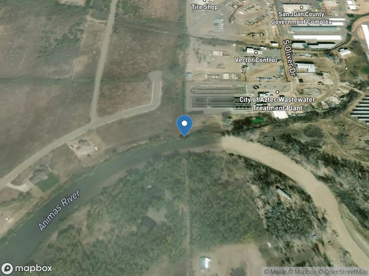 Animas River below Aztec, NM location