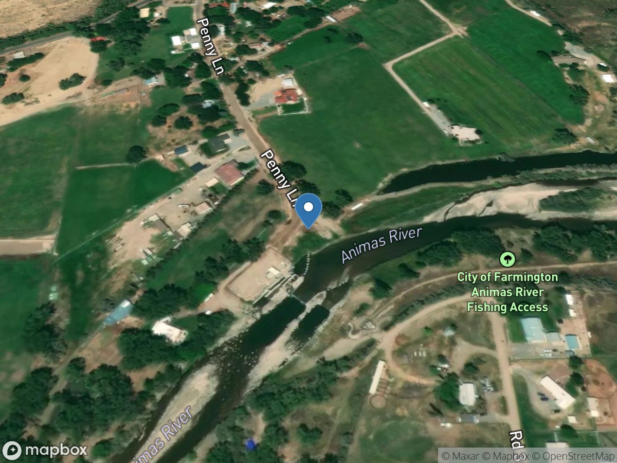 Animas River at Penny Lane near Flora Vista, NM location