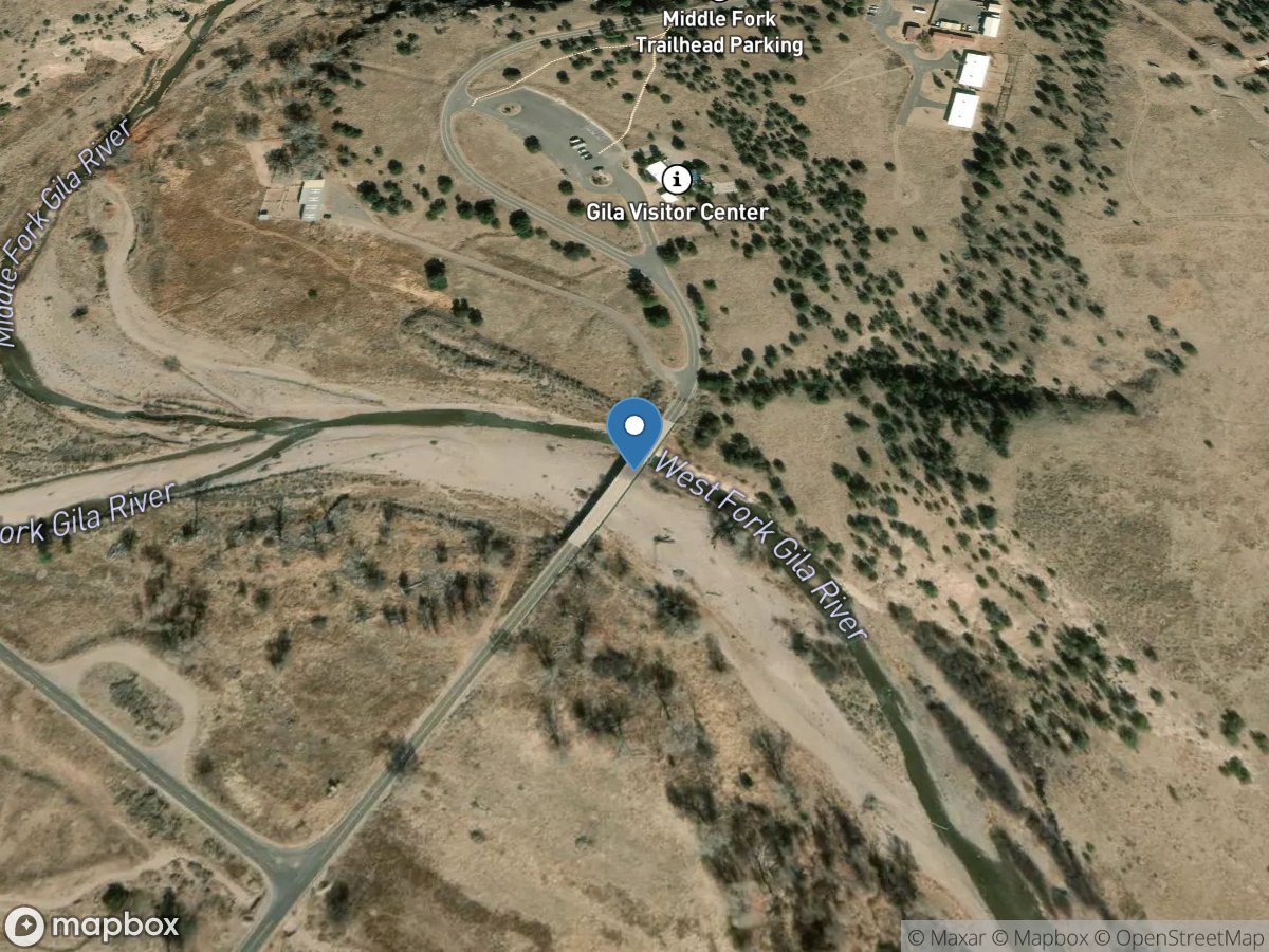 W Fork Gila River below Mdl Fork near Gila Hot Springs, NM location