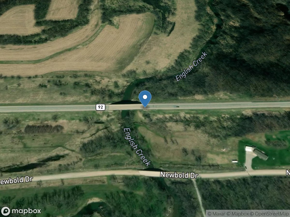 English Creek near Knoxville, IA location