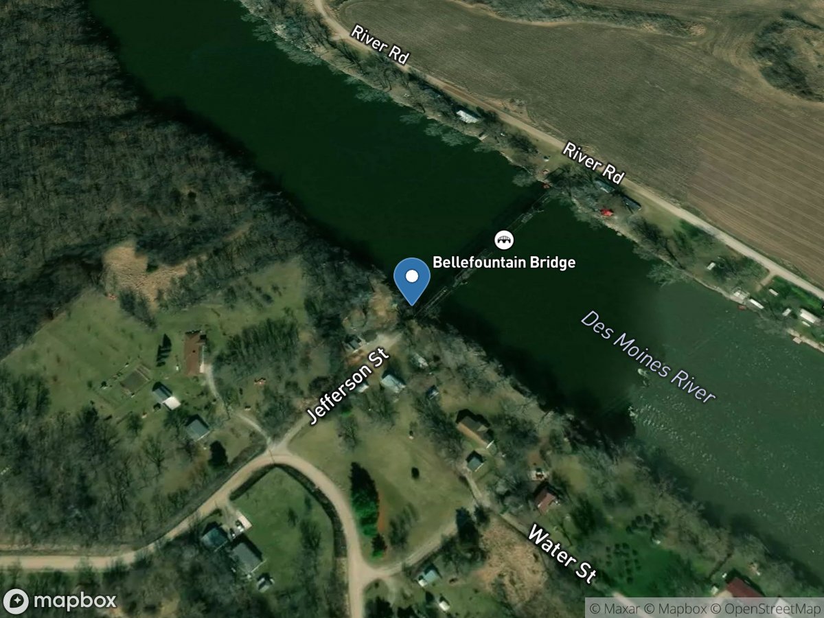 Des Moines River near Tracy, IA location