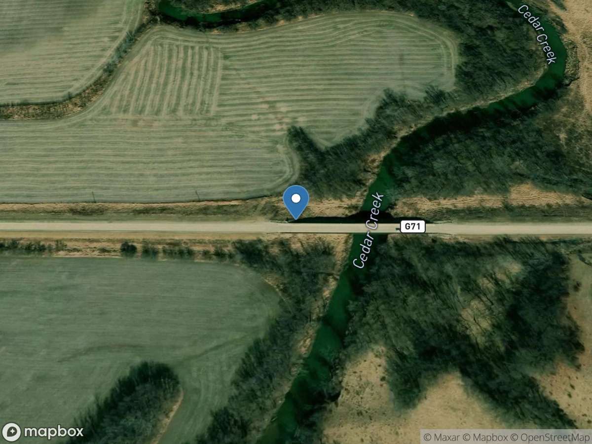 Cedar Creek near Bussey, IA location