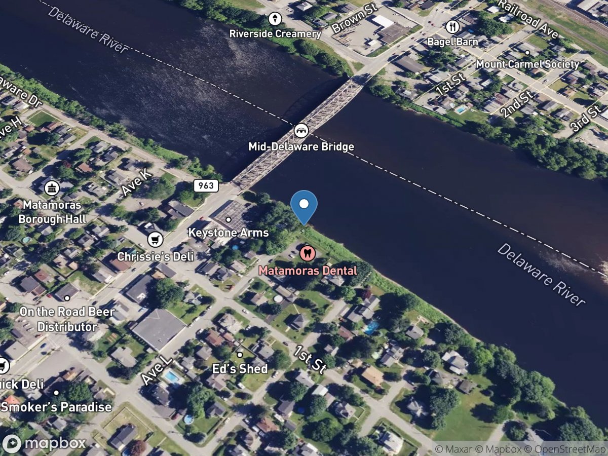 Delaware River at Port Jervis NY location