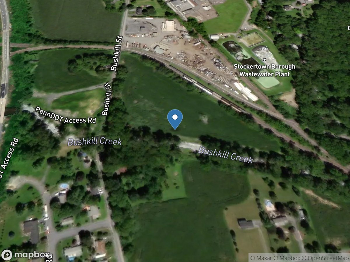 Bushkill Creek bl SR2017 bridge at Tatamy, PA location