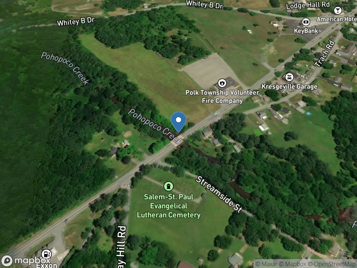 Pohopoco Creek at Kresgeville, PA location