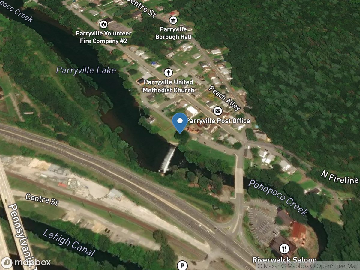 Pohopoco Creek at Mouth at Parryville, PA location