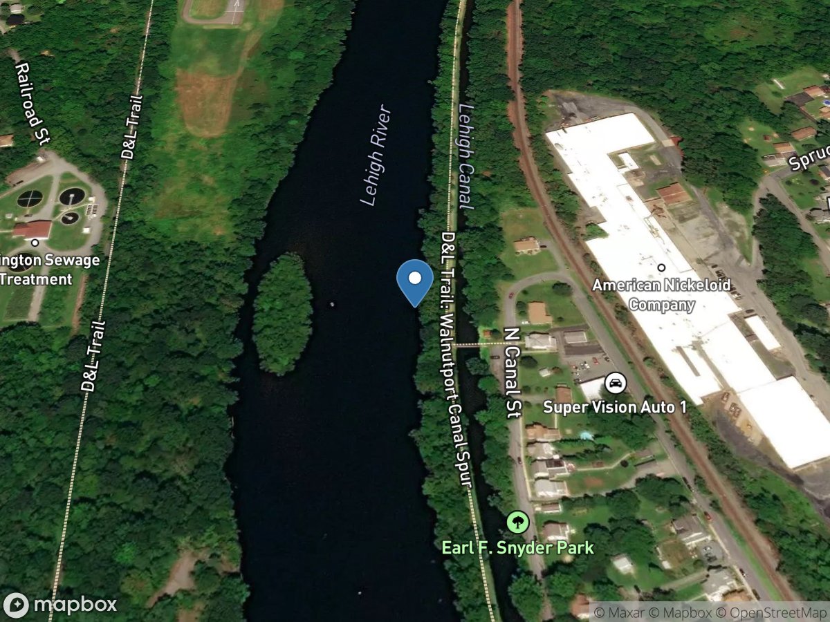 Lehigh River at Walnutport, PA location