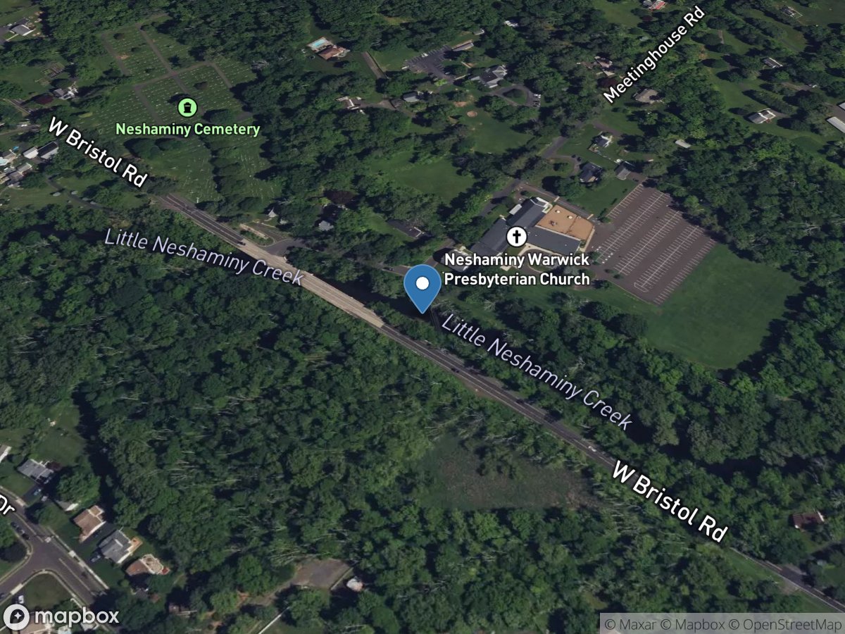 L Neshaminy Creek at Bristol Road at Hartsville, PA location