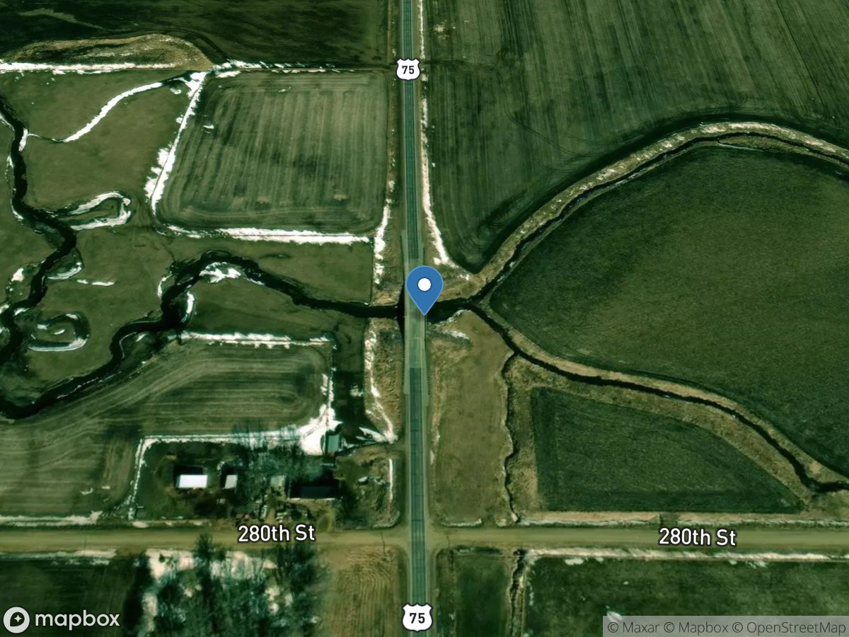 Burr Oak Creek near Perkins, IA location