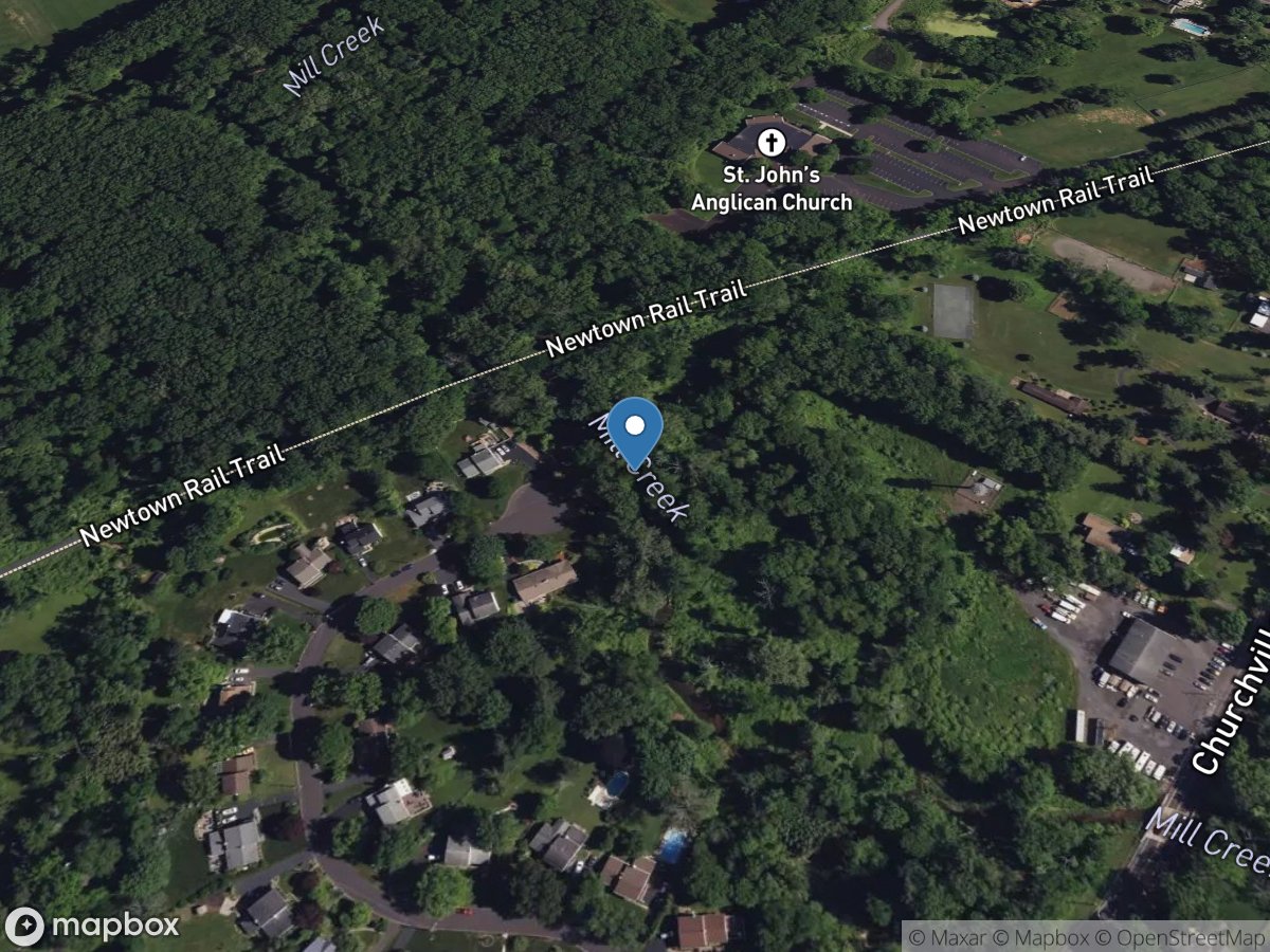 Mill Crk ab Churchville Road near Churchville, PA location