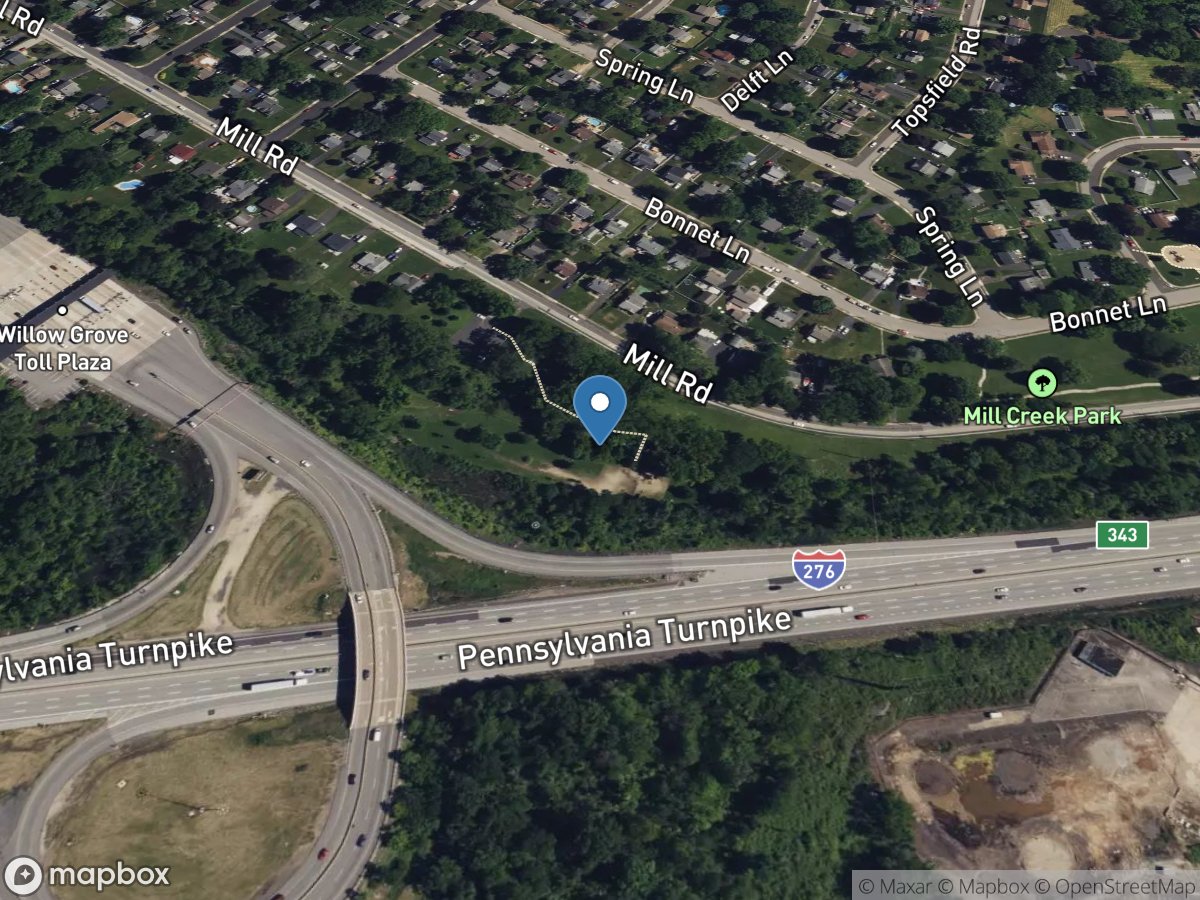 Unnamed Tributary to Pennypack Creek at Willow Grove, PA location