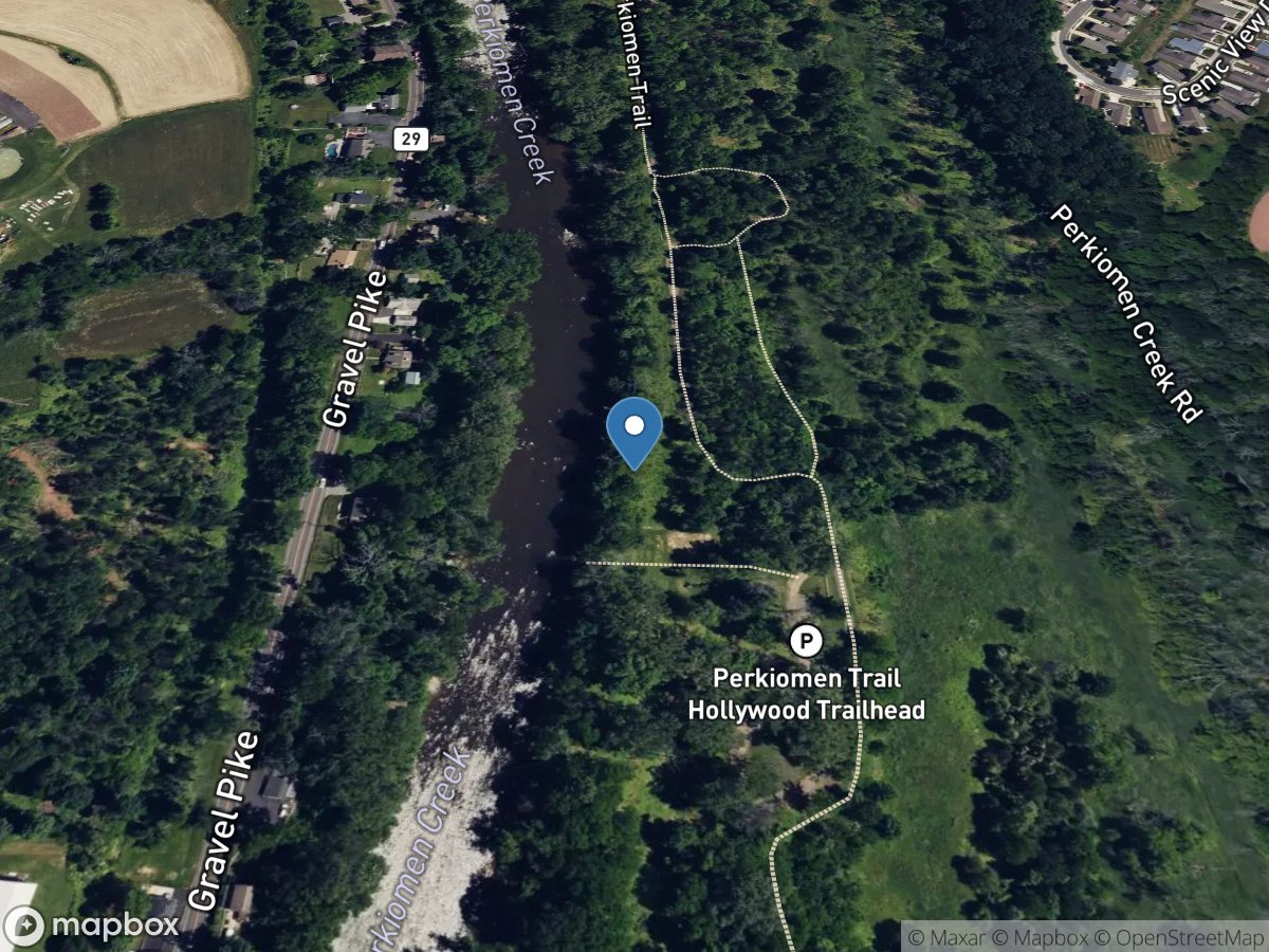 Perkiomen Creek at Graterford, PA location