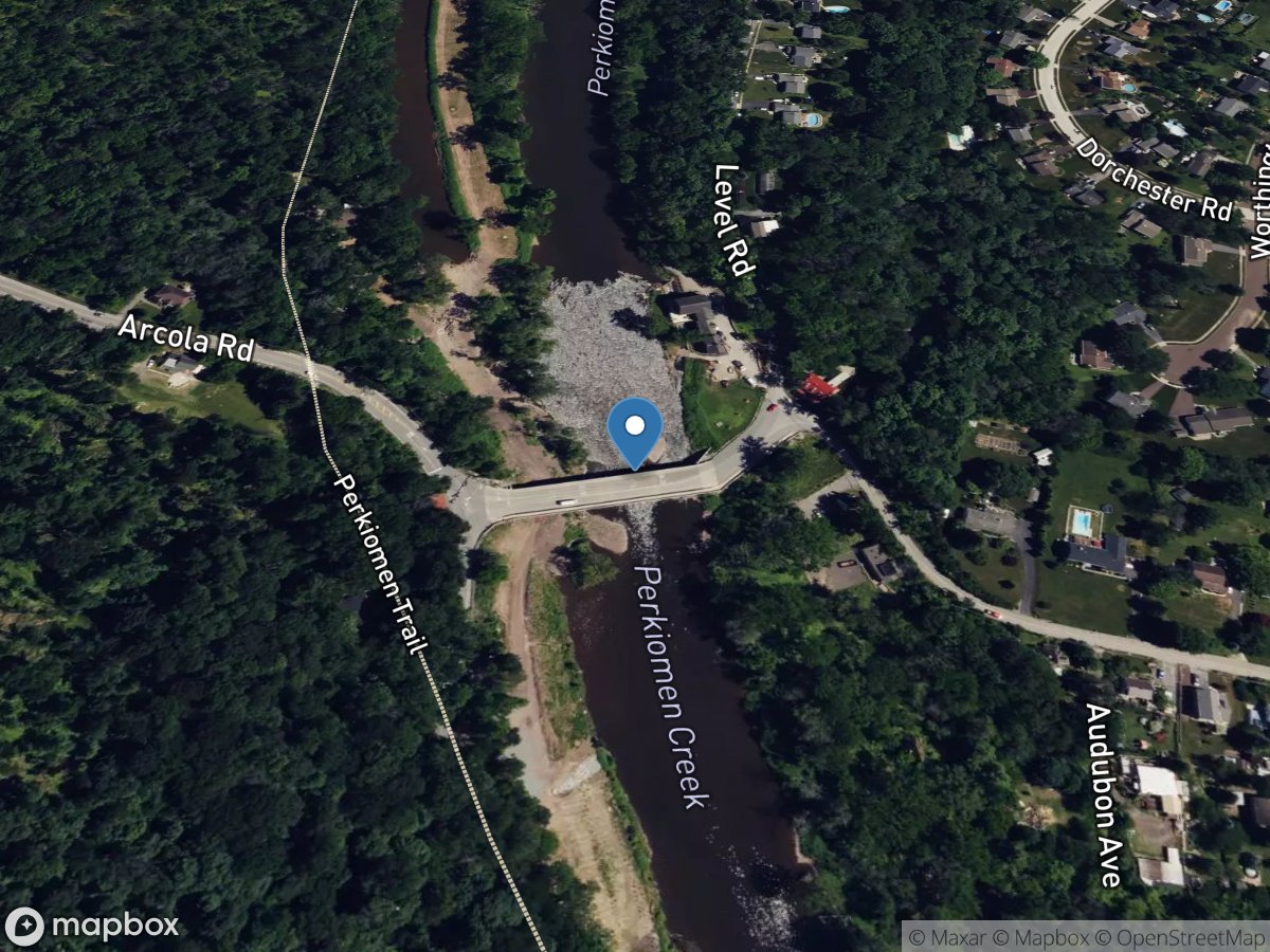 Perkiomen Creek at Arcola near Collegeville, PA location