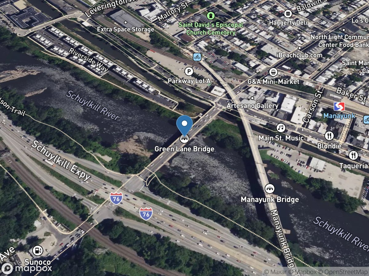 Schuylkill River at Manayunk, Philadelphia, PA location