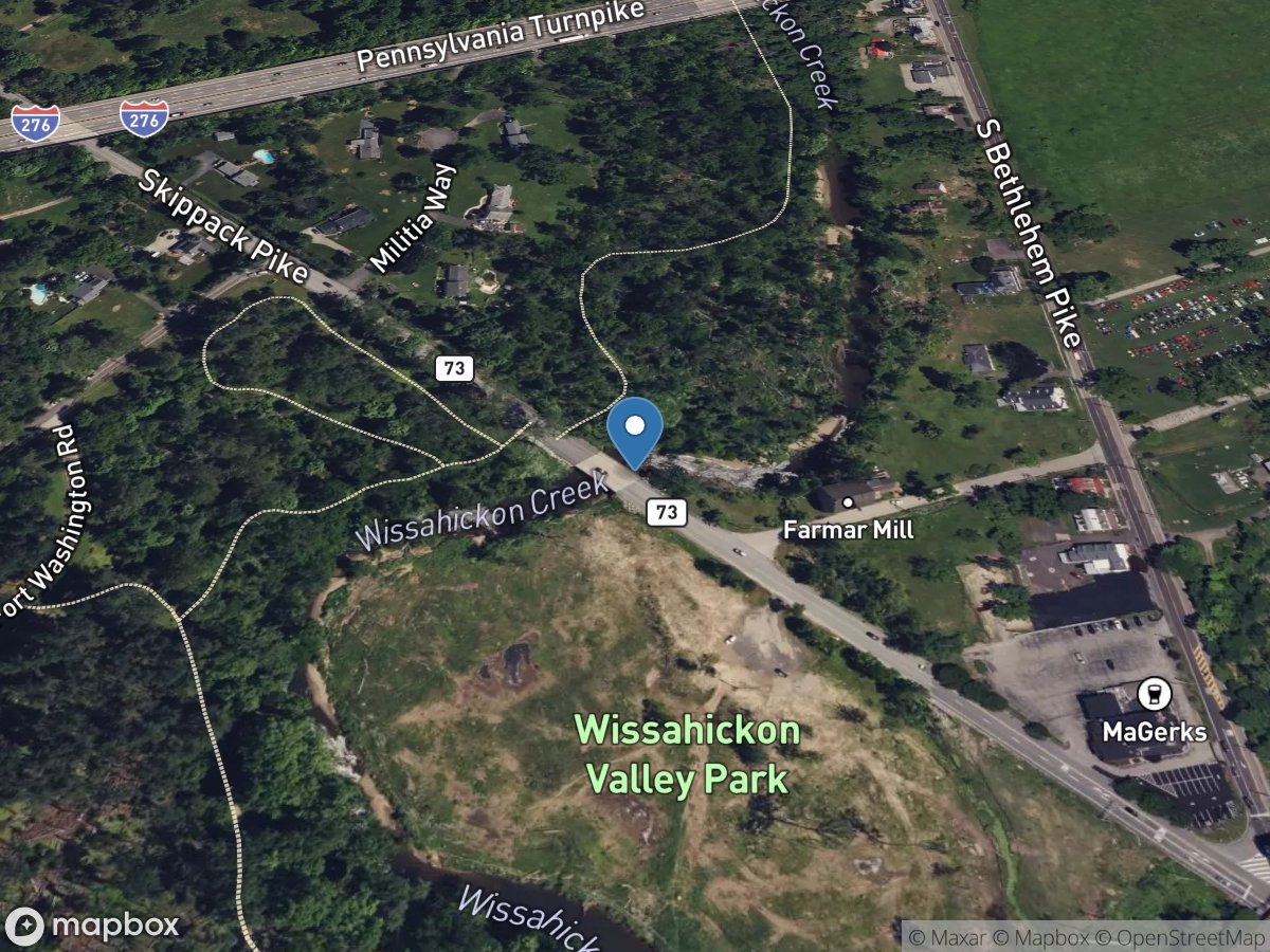 Wissahickon Creek at Fort Washington, PA location