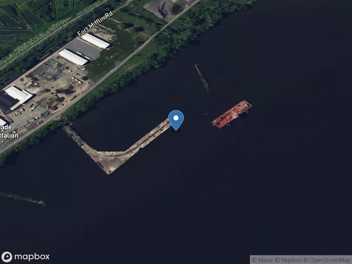 Delaware River at Fort Mifflin at Philadelphia, PA location