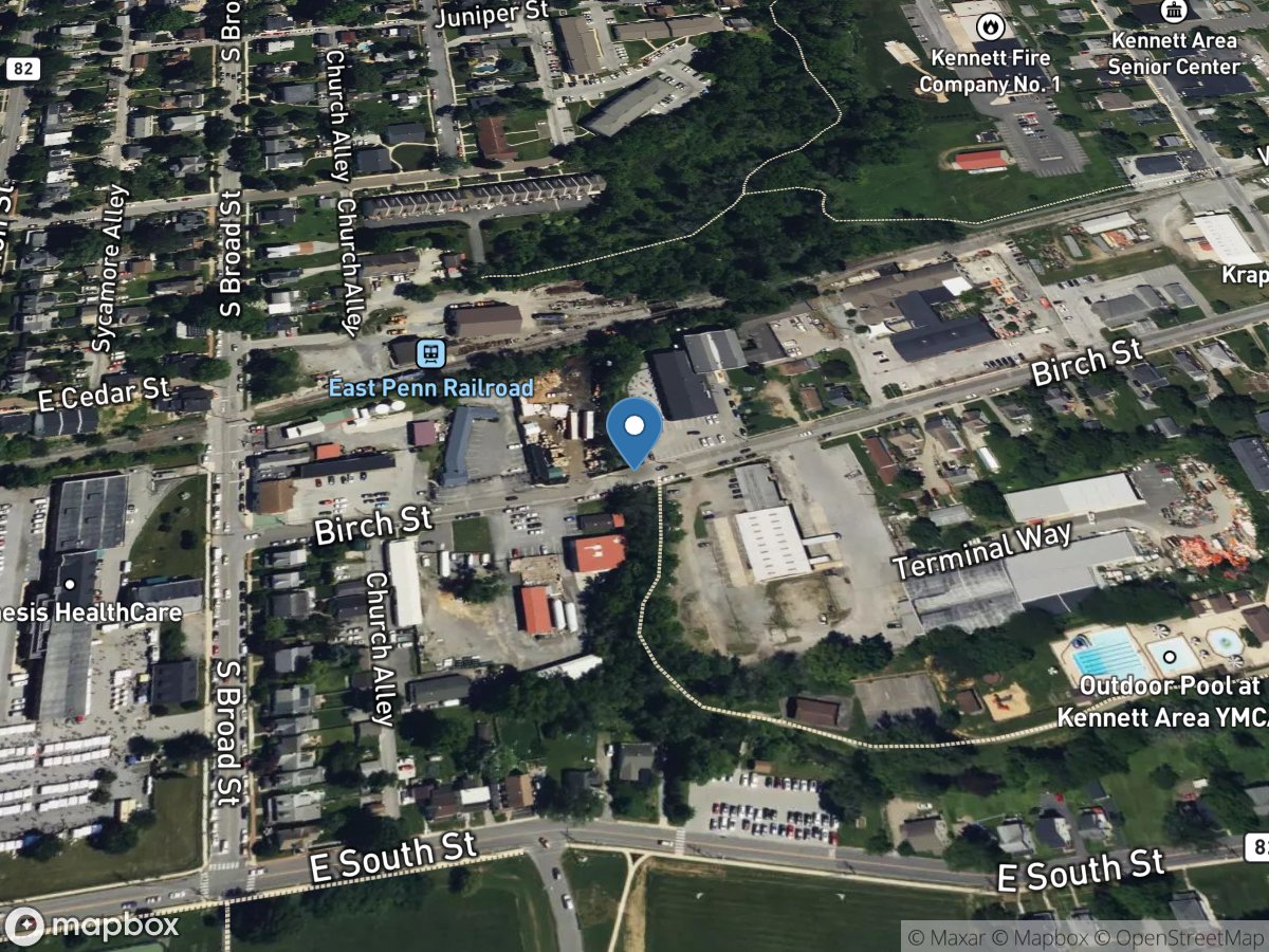 E Branch Red Clay Cr, Birch St at Kennett Square PA location