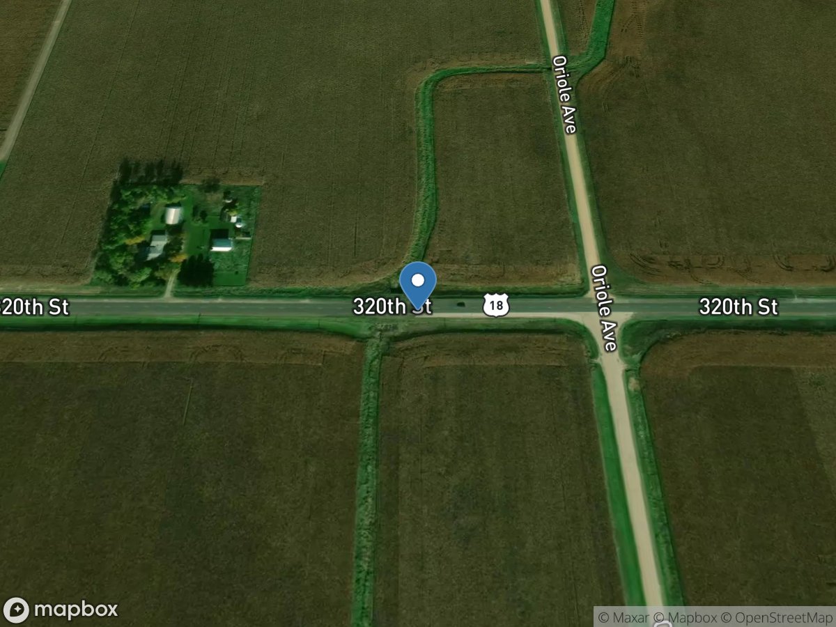 Sweeney Creek Tributary near Sheldon, IA location