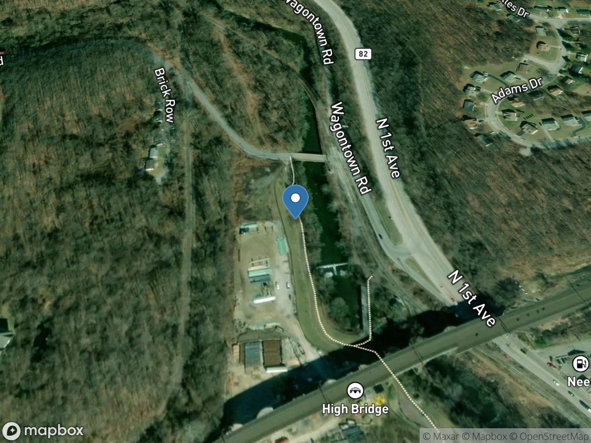 West Branch Brandywine Creek at Coatesville, PA location