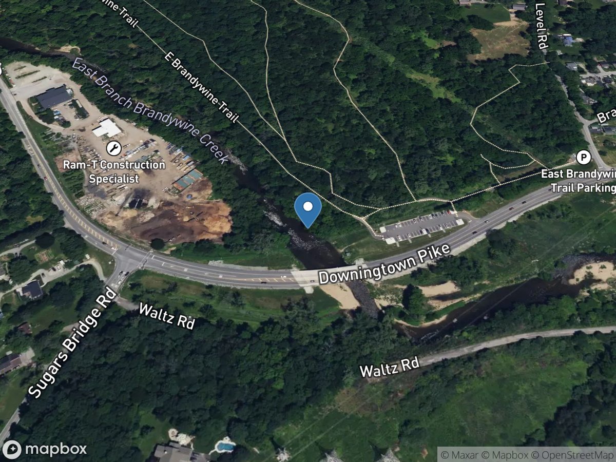 East Branch Brandywine Creek below Downingtown, PA location