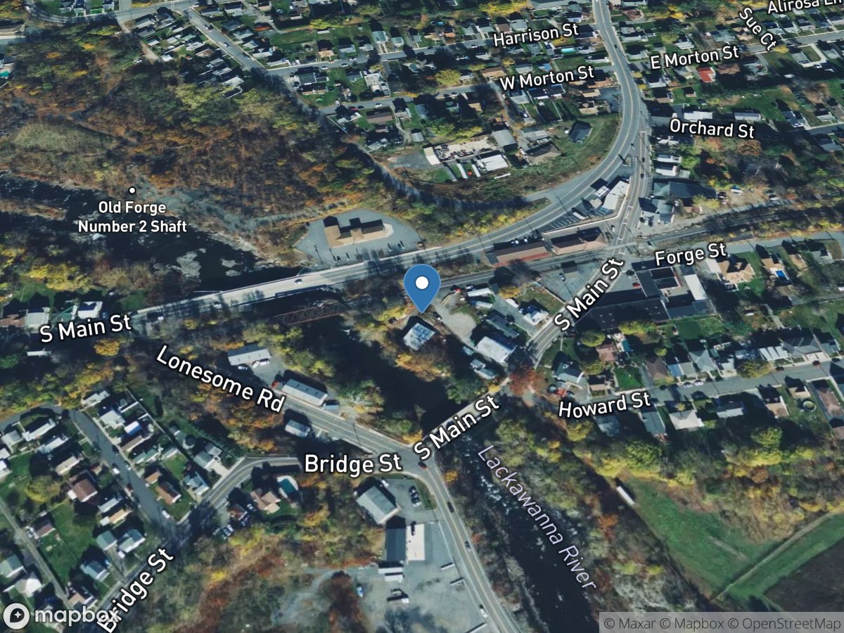 Lackawanna River at Old Forge, PA location