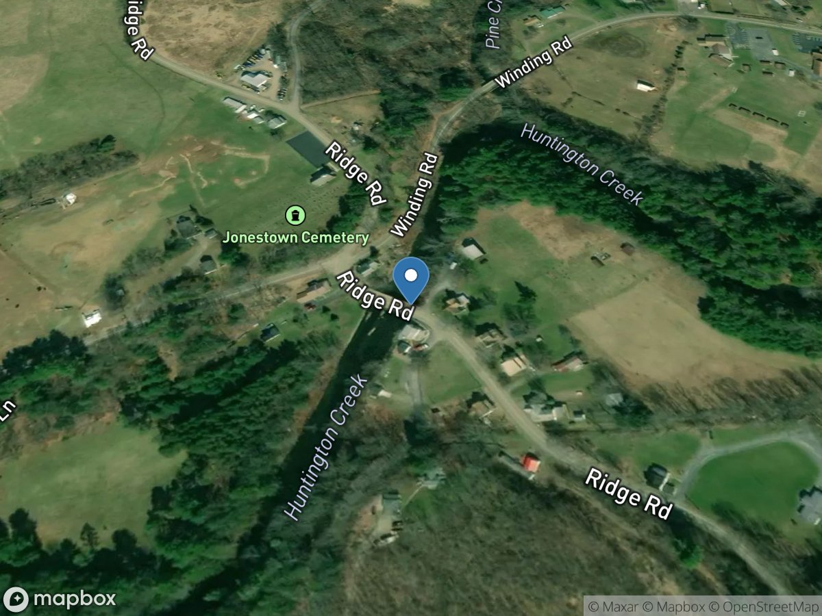 Huntington Creek at Jonestown, PA location