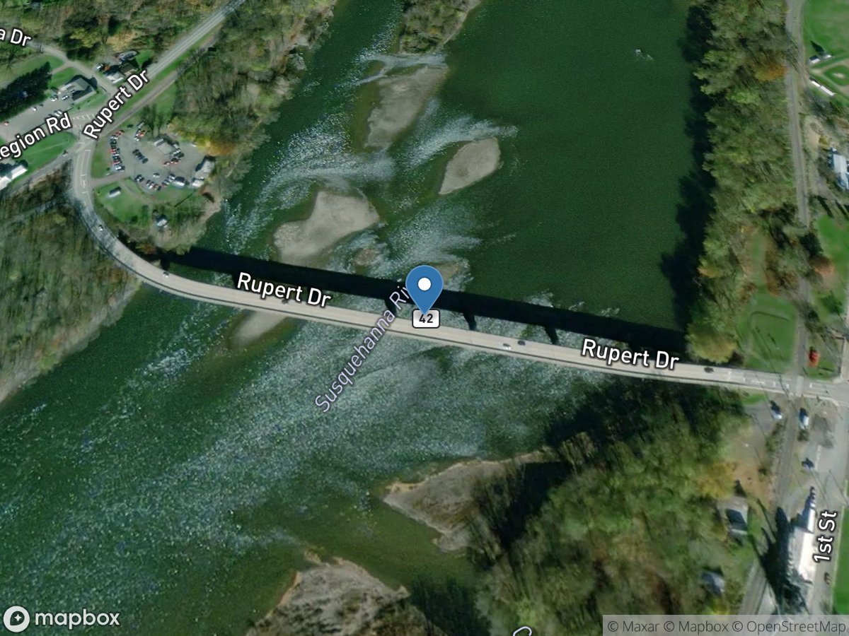 Susquehanna River at Catawissa, PA location