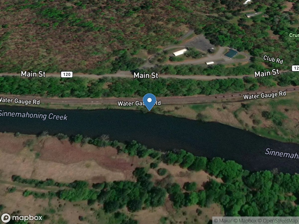 Sinnemahoning Creek at Sinnemahoning, PA location