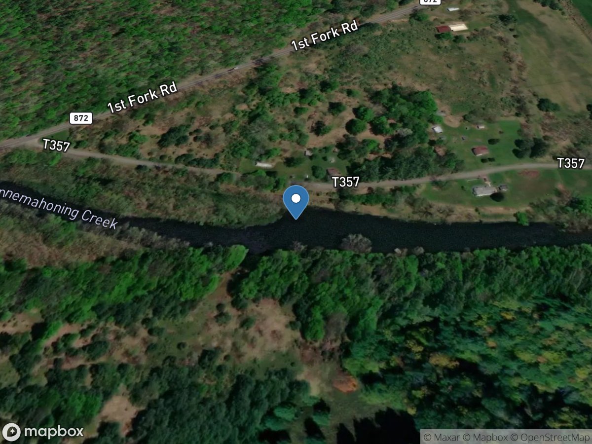 First Fork Sinnemahoning Creek near Sinnemahoning, PA location