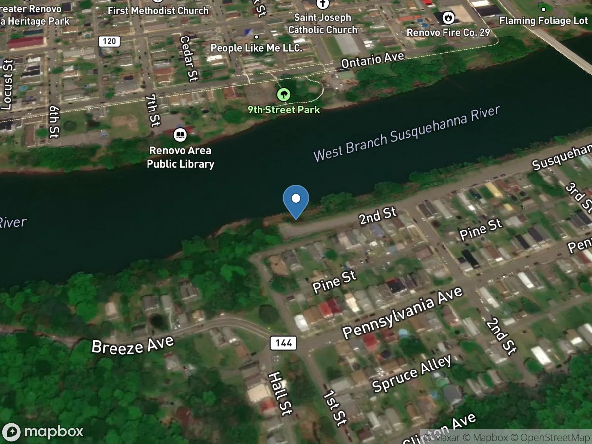 West Branch Susquehanna River at Renovo, PA location