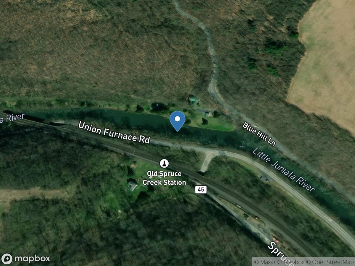 Little Juniata River at Spruce Creek, PA location