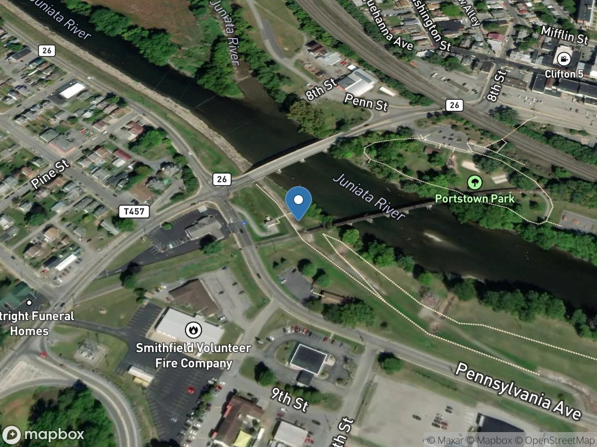 Juniata River at Huntingdon, PA location