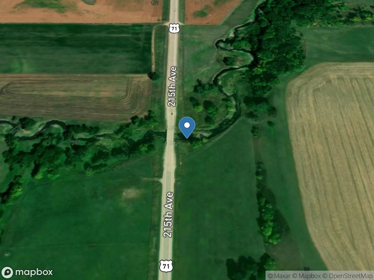 Willow Creek near Cornell, IA location