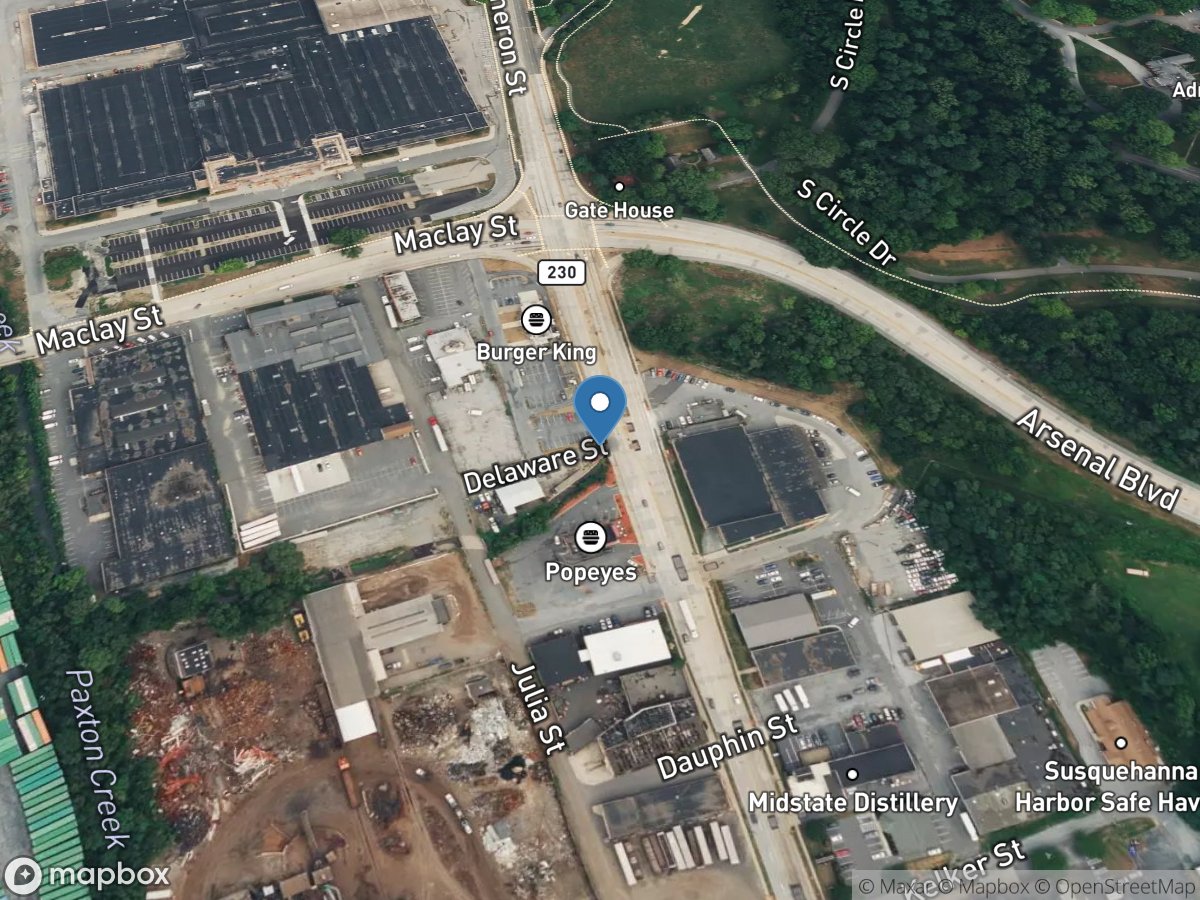 Asylum Run, North Cameron St at Hillside Village PA location