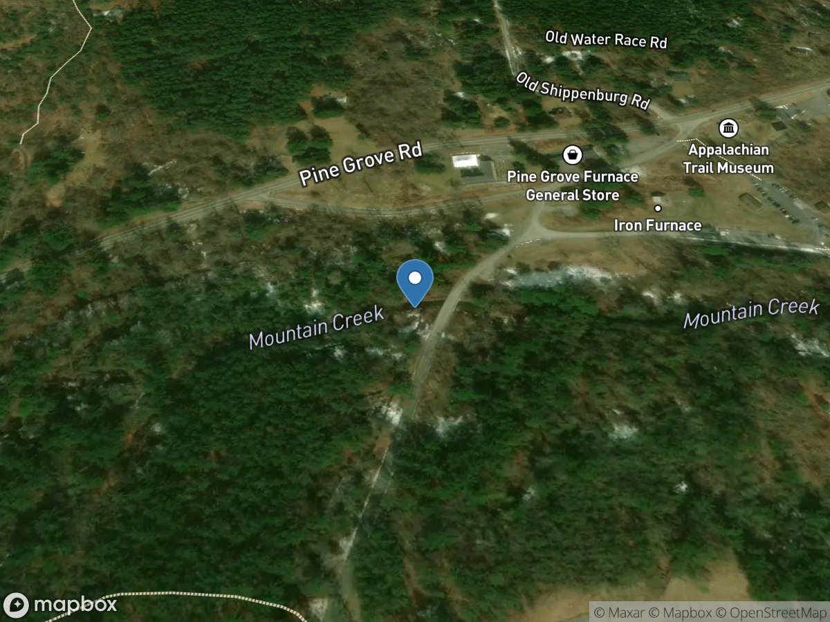 Mountain Creek near Pine Grove Furnace, PA location